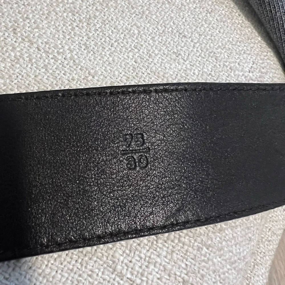Prada Dark Brown Adjustable Leather Belt with Silver Buckle Logo Clasp - Picture 5 of 7